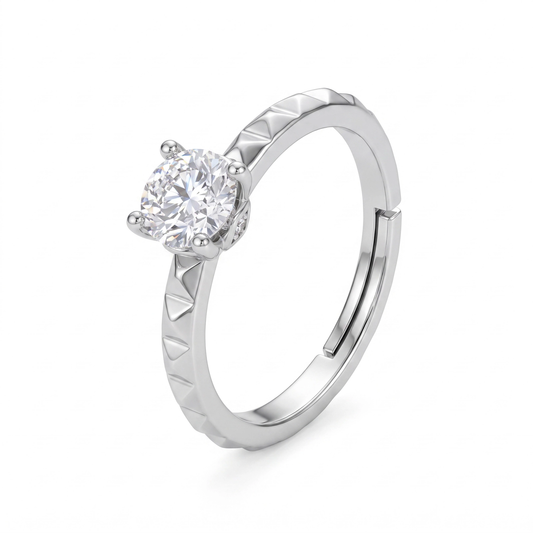 Anel Solitario Moissanite EBG0126