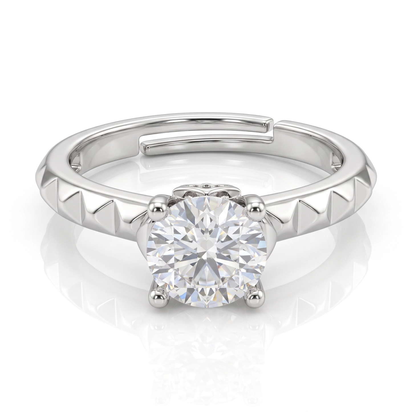 Anel Solitario Moissanite EBG0126