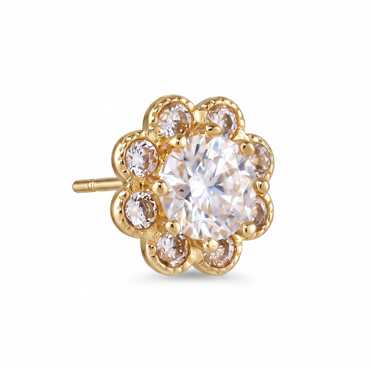 Brincos Flower Moissanite EBG0146