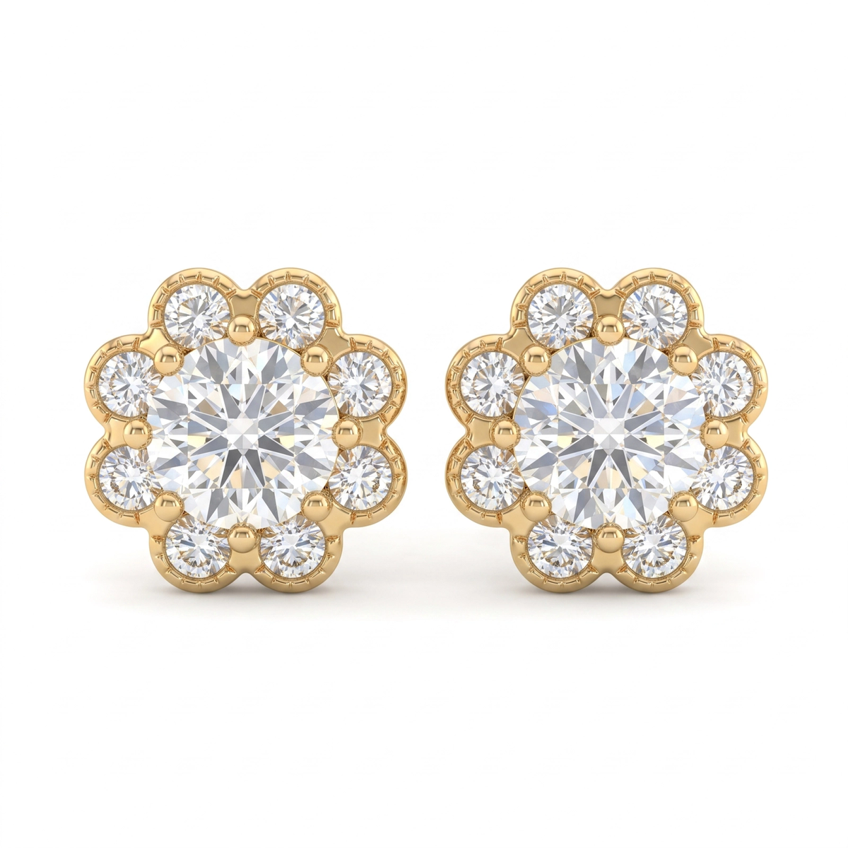 Brincos Flower Moissanite EBG0146