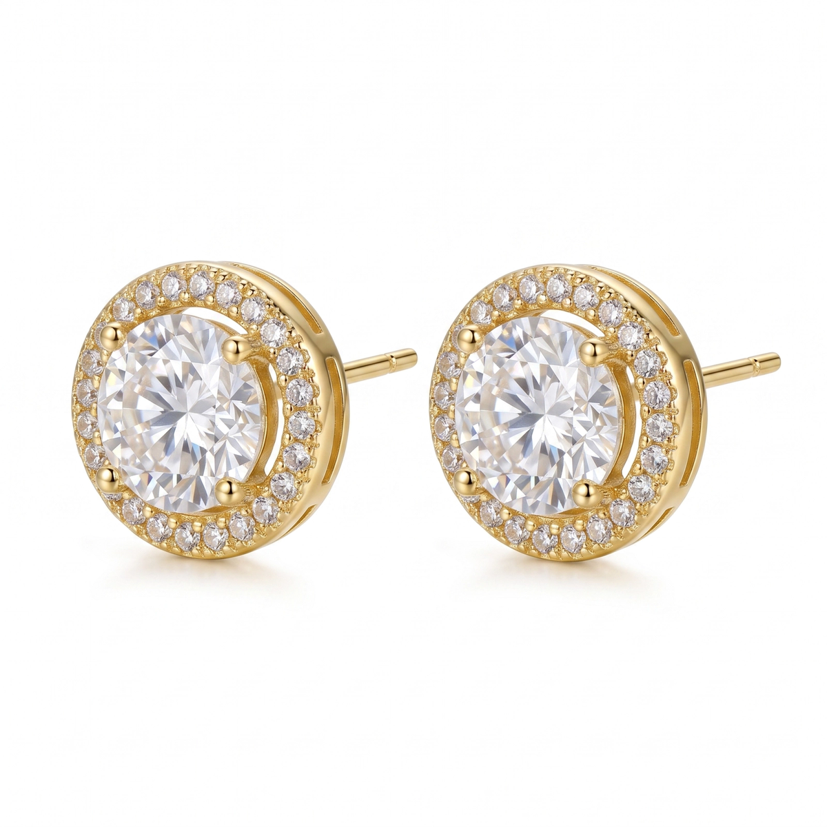 Brincos Round Moissanite EBG0147