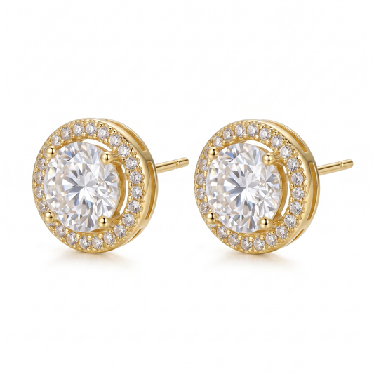 Brincos Round Moissanite EBG0147