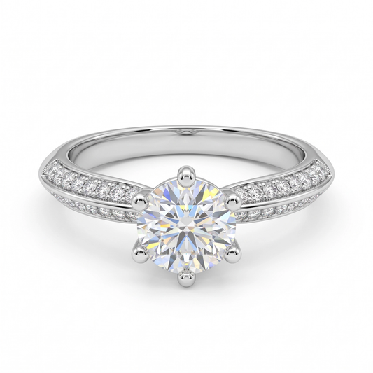Anel solitario luxo com Moissanite EBG0169