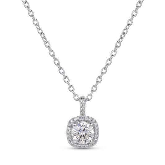 Colar Pingente Luxo Moissanite EBG0177