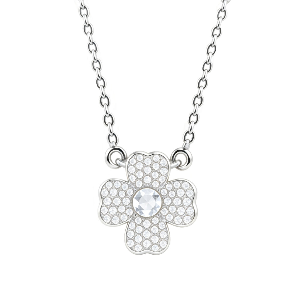 Colar Flores Cravejadas Luxo XYS101866