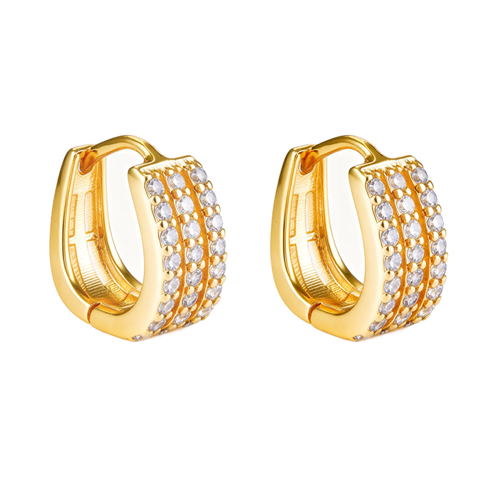 Brincos Argolinhas Quadradas G756