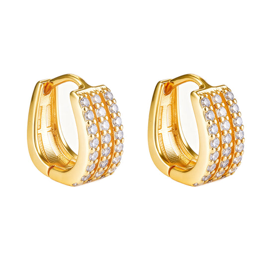 Brincos Argolinhas Quadradas G756