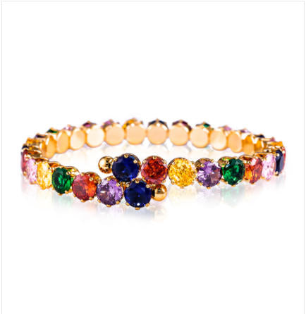 Bracelete Riviera Luxo Marquise stone redonda  DCG0949