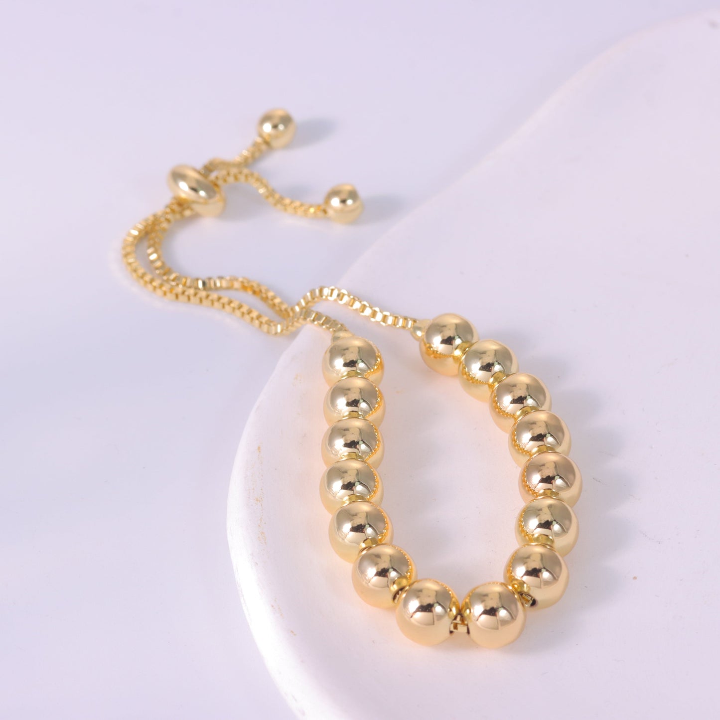 Pulseira Ajustavel Esferas Lisas DCG0145