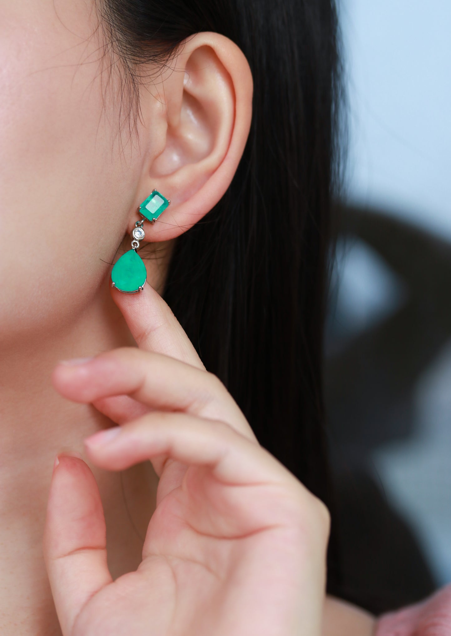 Brincos Gotas pedra Fusion XYE103909