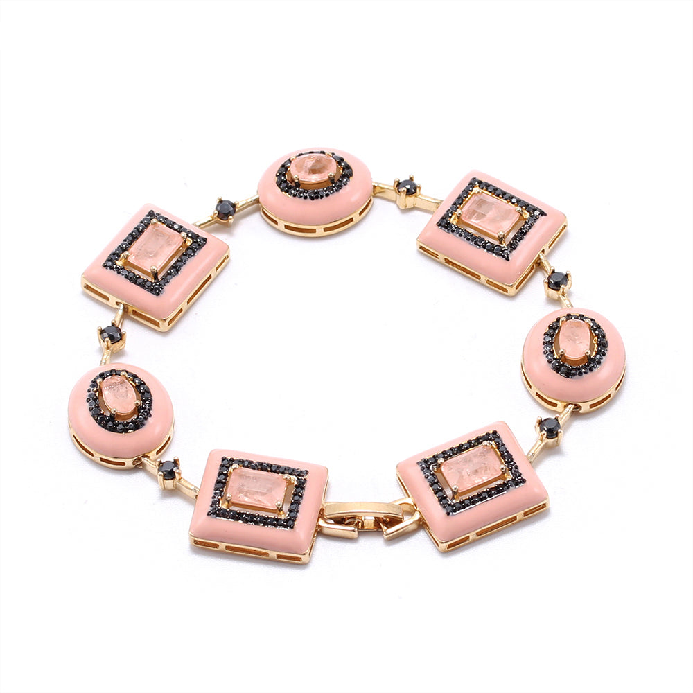 Pulseira Moldura Deep Blue & Pink XYS100698