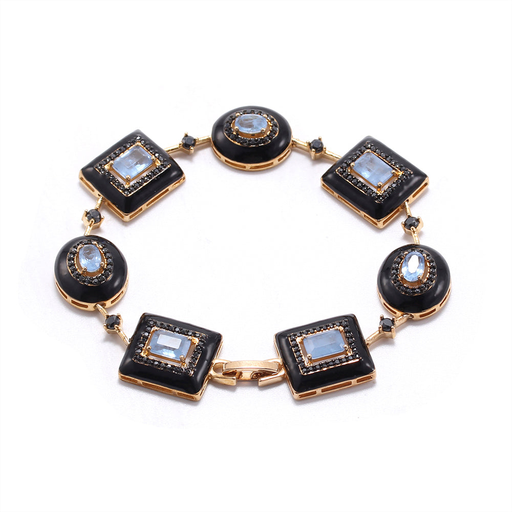 Pulseira Moldura Deep Blue & Pink XYS100698