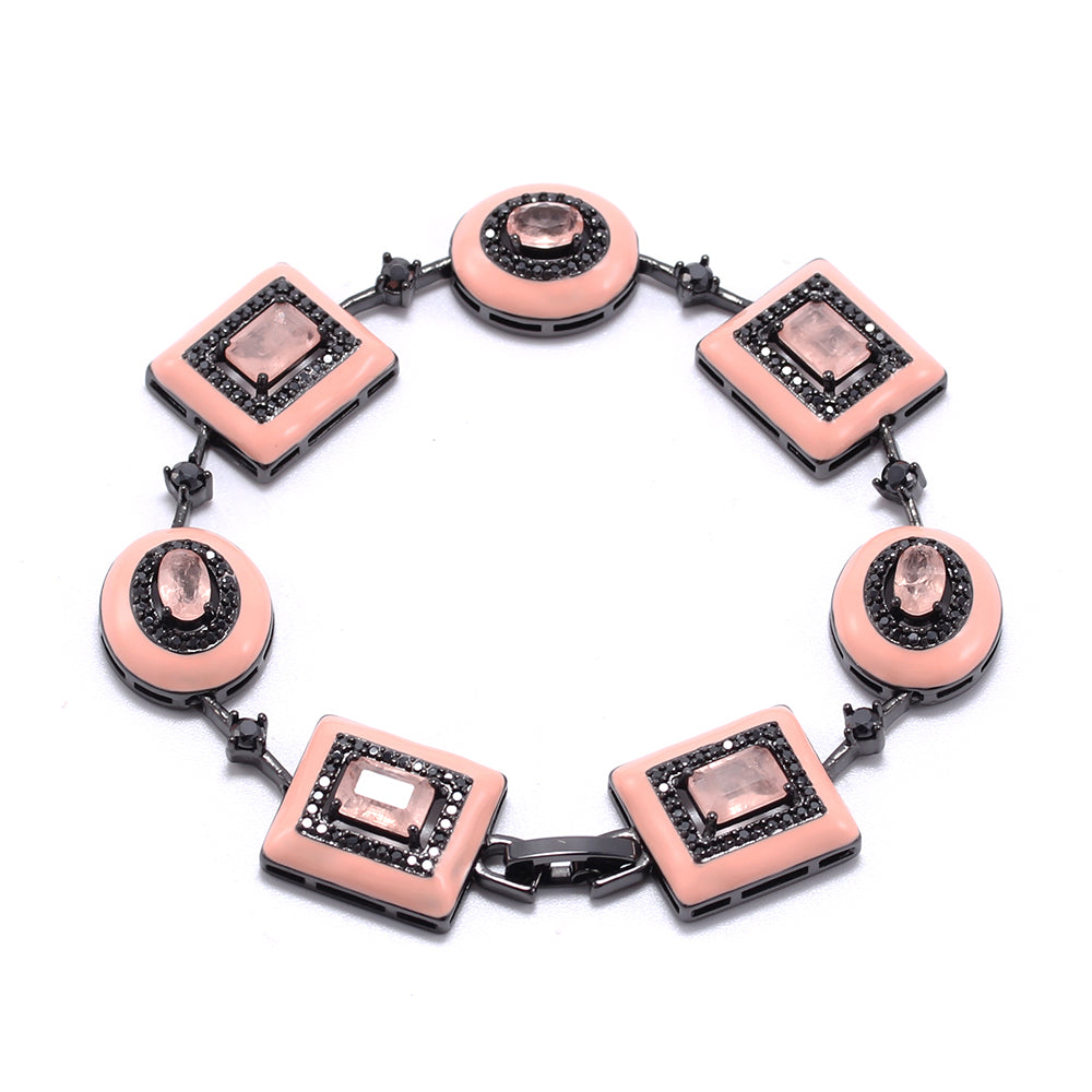 Pulseira Moldura Deep Blue & Pink XYS100698