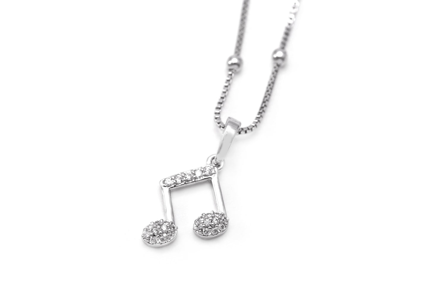 Colar Nota Musical Cravejado XYP100549