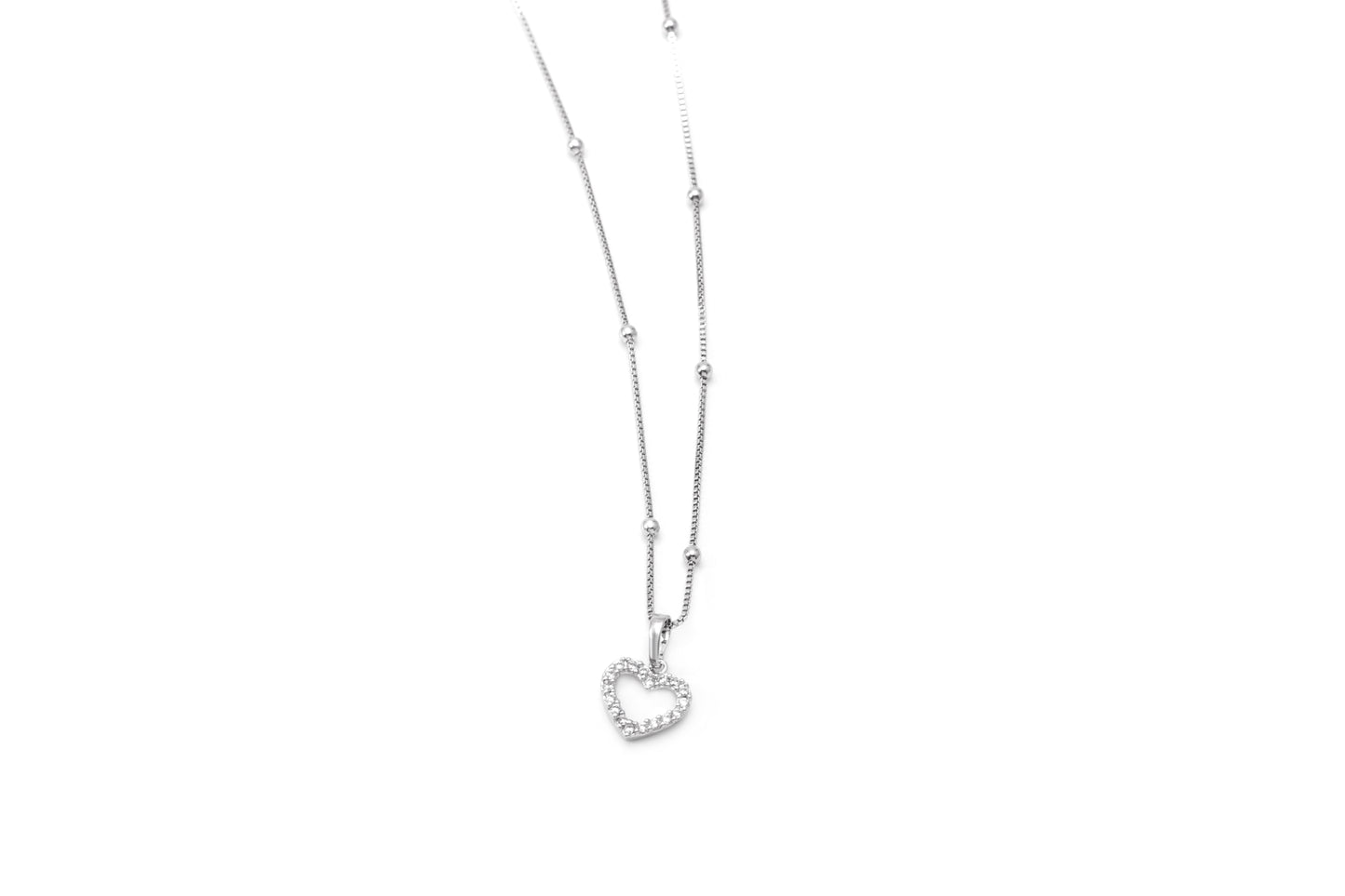 Colar Coraçao Cravejado XYP100535