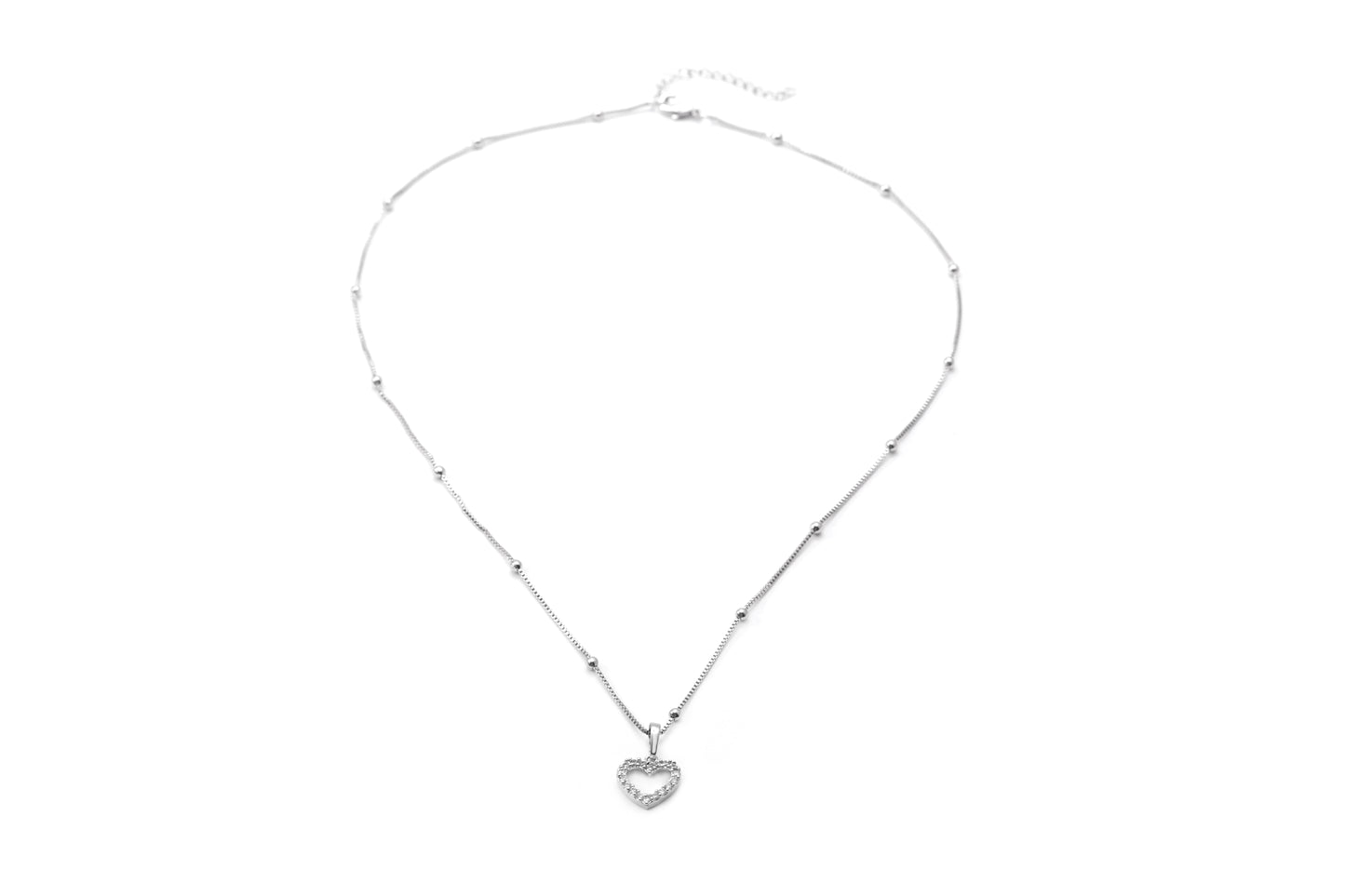 Colar Coraçao Cravejado XYP100535