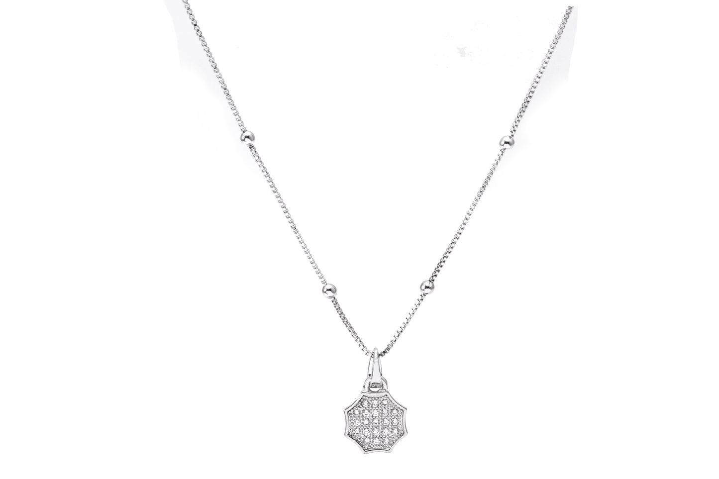 Colar Hexagonal Cravejado XYP100552