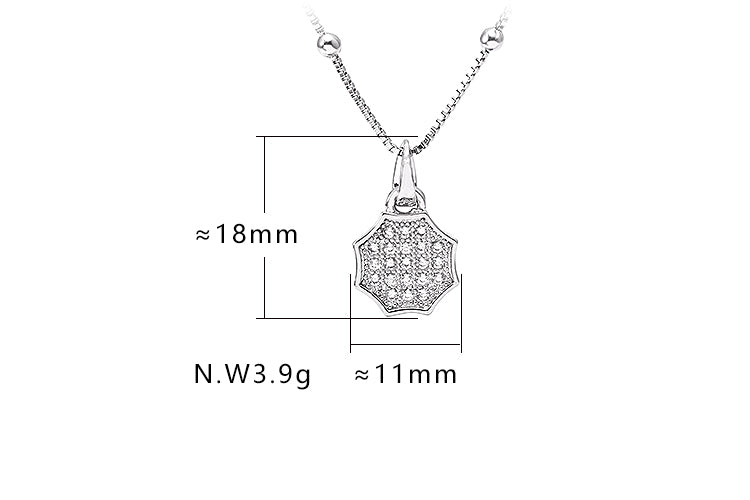 Colar Hexagonal Cravejado XYP100552