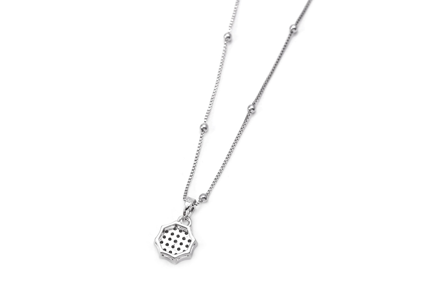 Colar Hexagonal Cravejado XYP100552