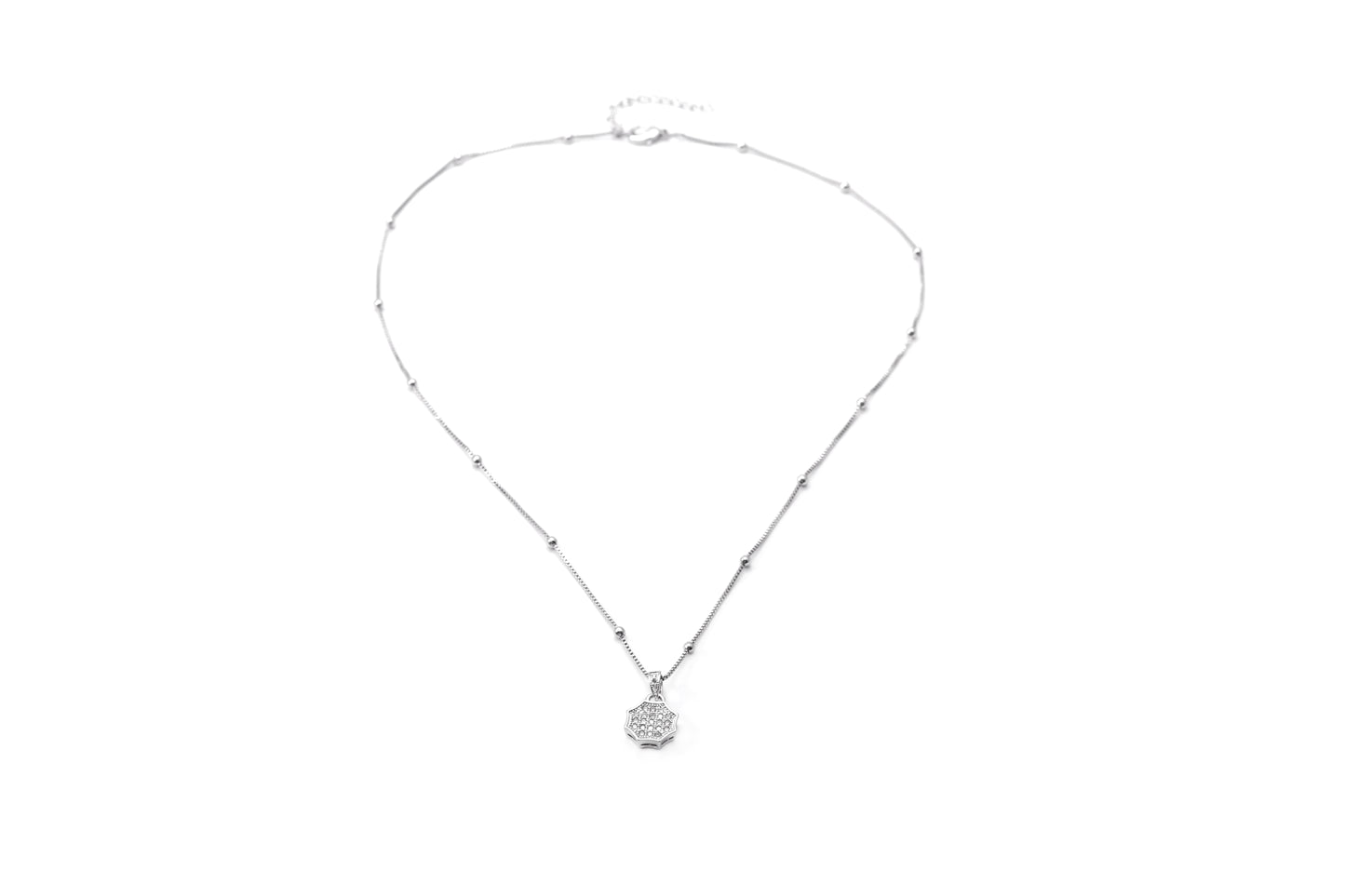 Colar Hexagonal Cravejado XYP100552