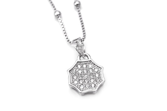 Colar Hexagonal Cravejado XYP100552