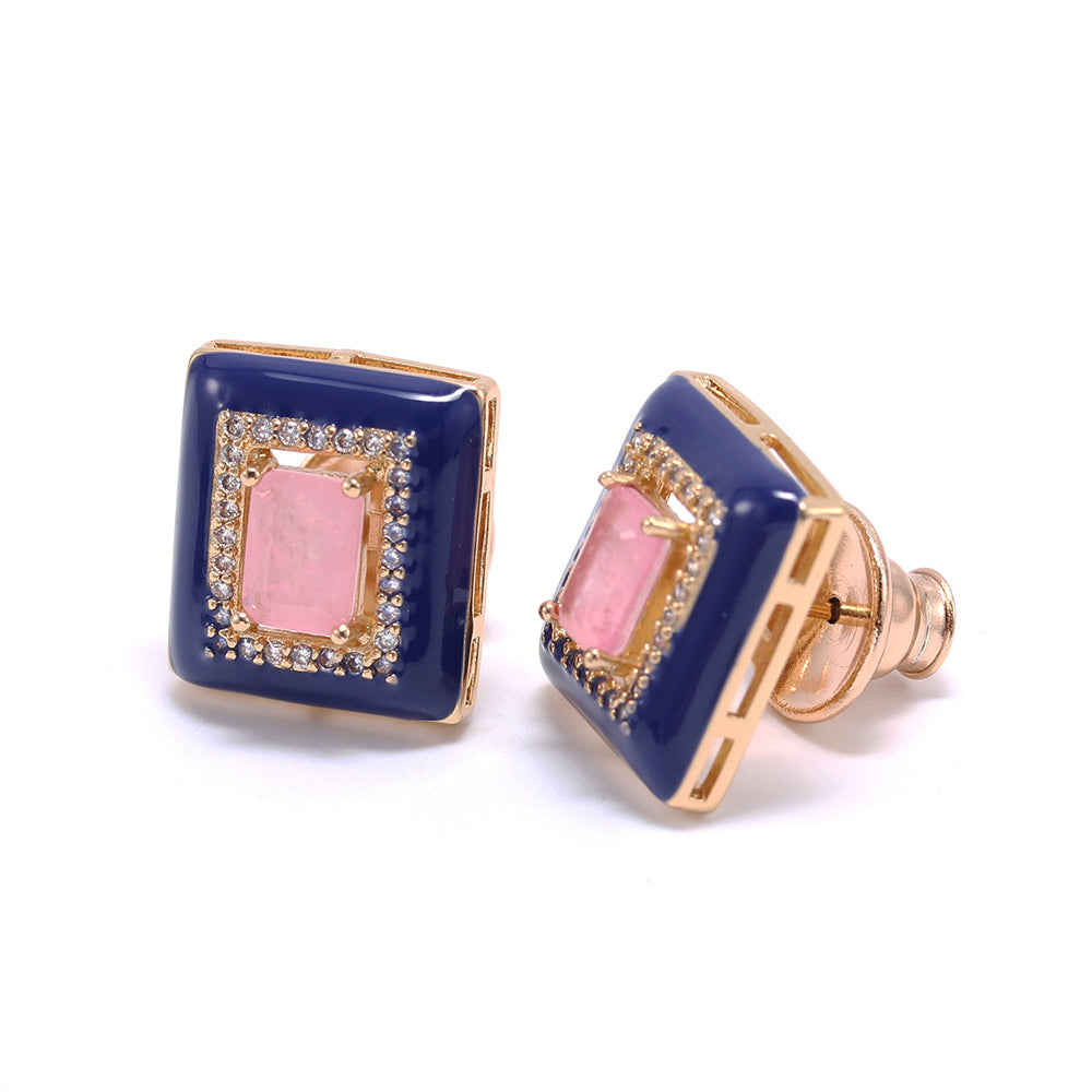 Brinco Moldura Deep Blue & Pink XYS100698