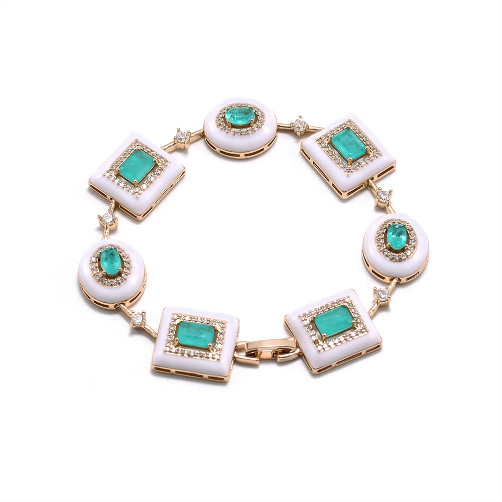 Pulseira Moldura Deep Blue & Pink XYS100698
