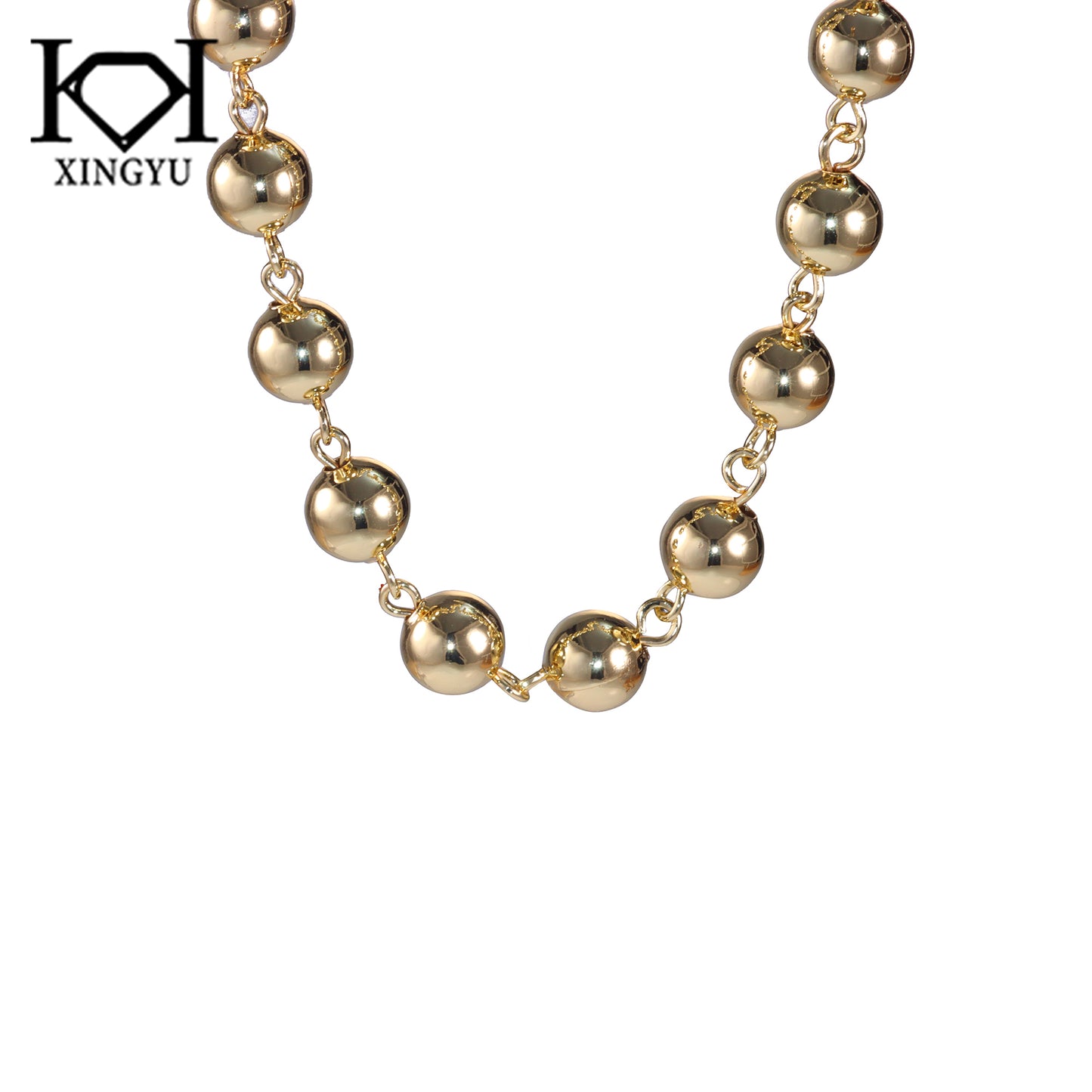 Colar esferas lisas 60 cm DCG0455