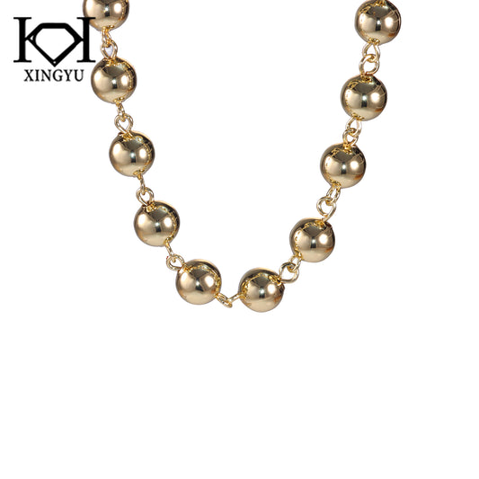 Colar esferas lisas 60 cm DCG0455