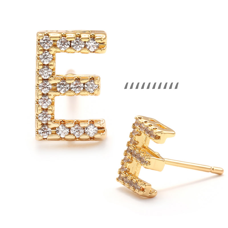 XYPJ100457 letter Stud Earrings