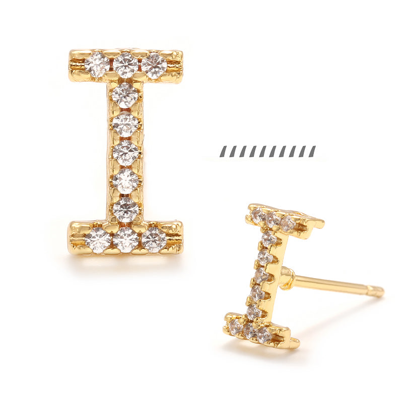 XYPJ100457 letter Stud Earrings
