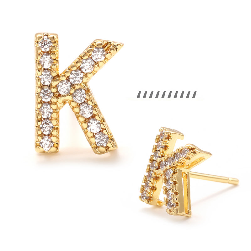 XYPJ100457 letter Stud Earrings