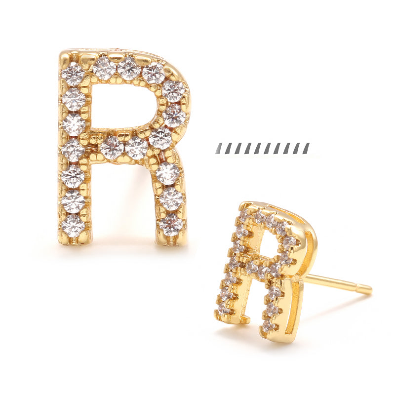 XYPJ100457 letter Stud Earrings