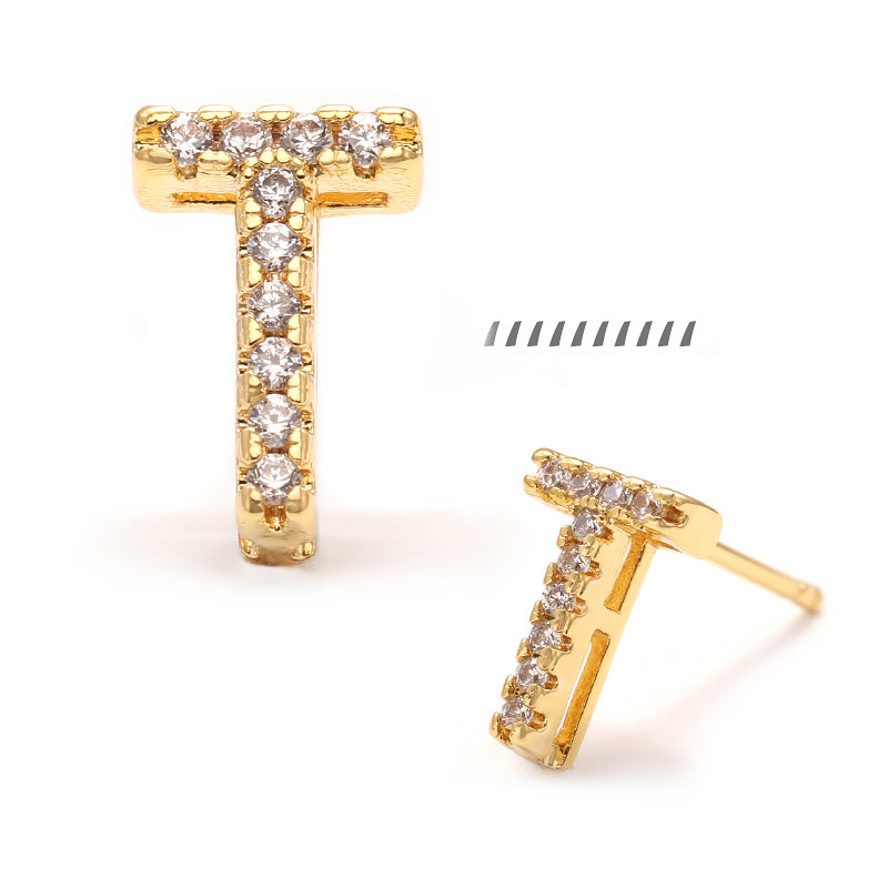 XYPJ100457 letter Stud Earrings