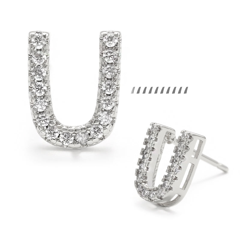 XYPJ100457 letter Stud Earrings