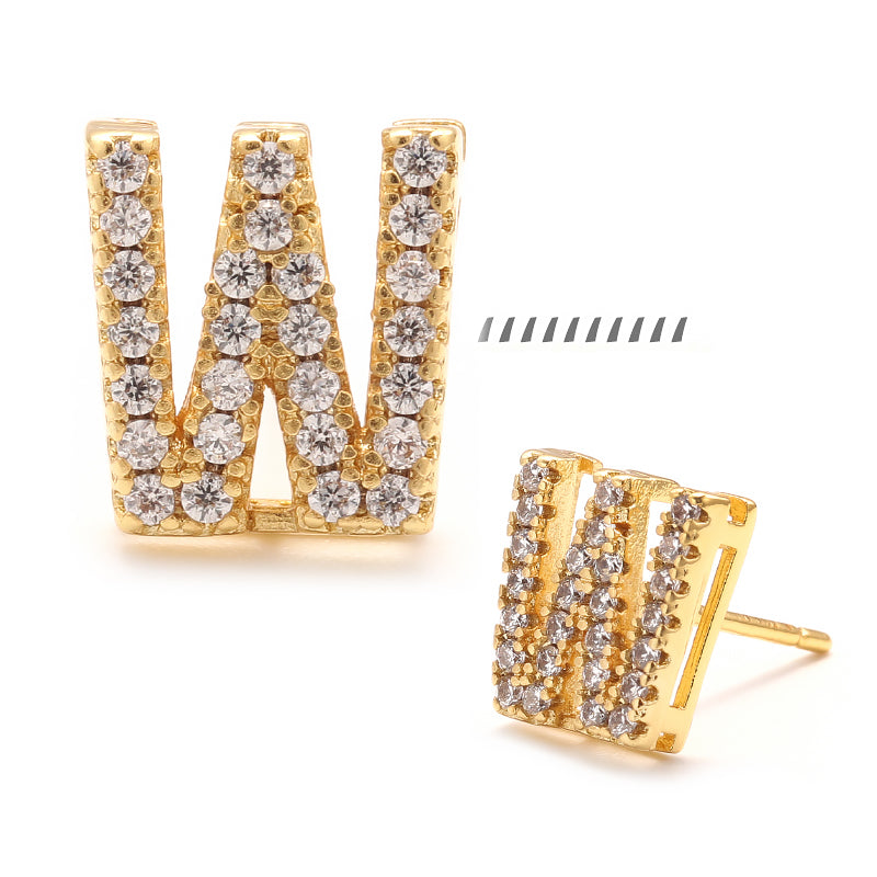XYPJ100457 letter Stud Earrings