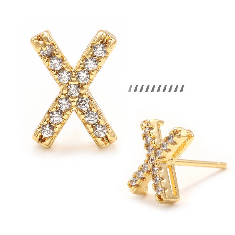 XYPJ100457 letter Stud Earrings