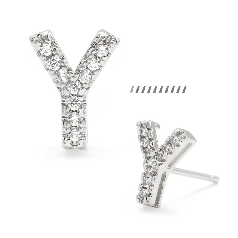 XYPJ100457 letter Stud Earrings