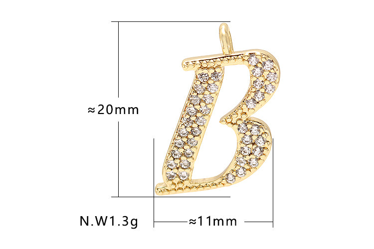 Pingente Letra Inicial Cravejada XYPJ100461