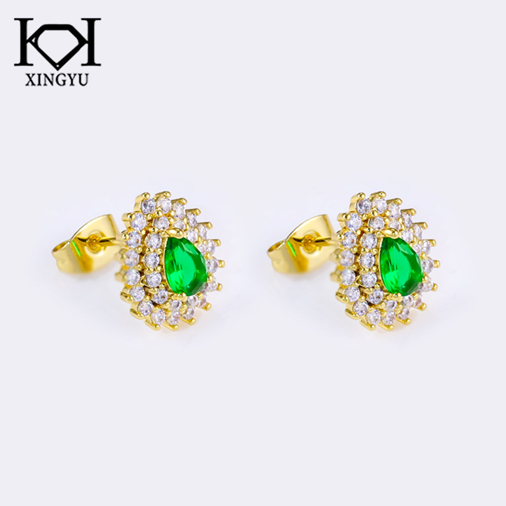Brincos gotas Cravejadas XYE105087