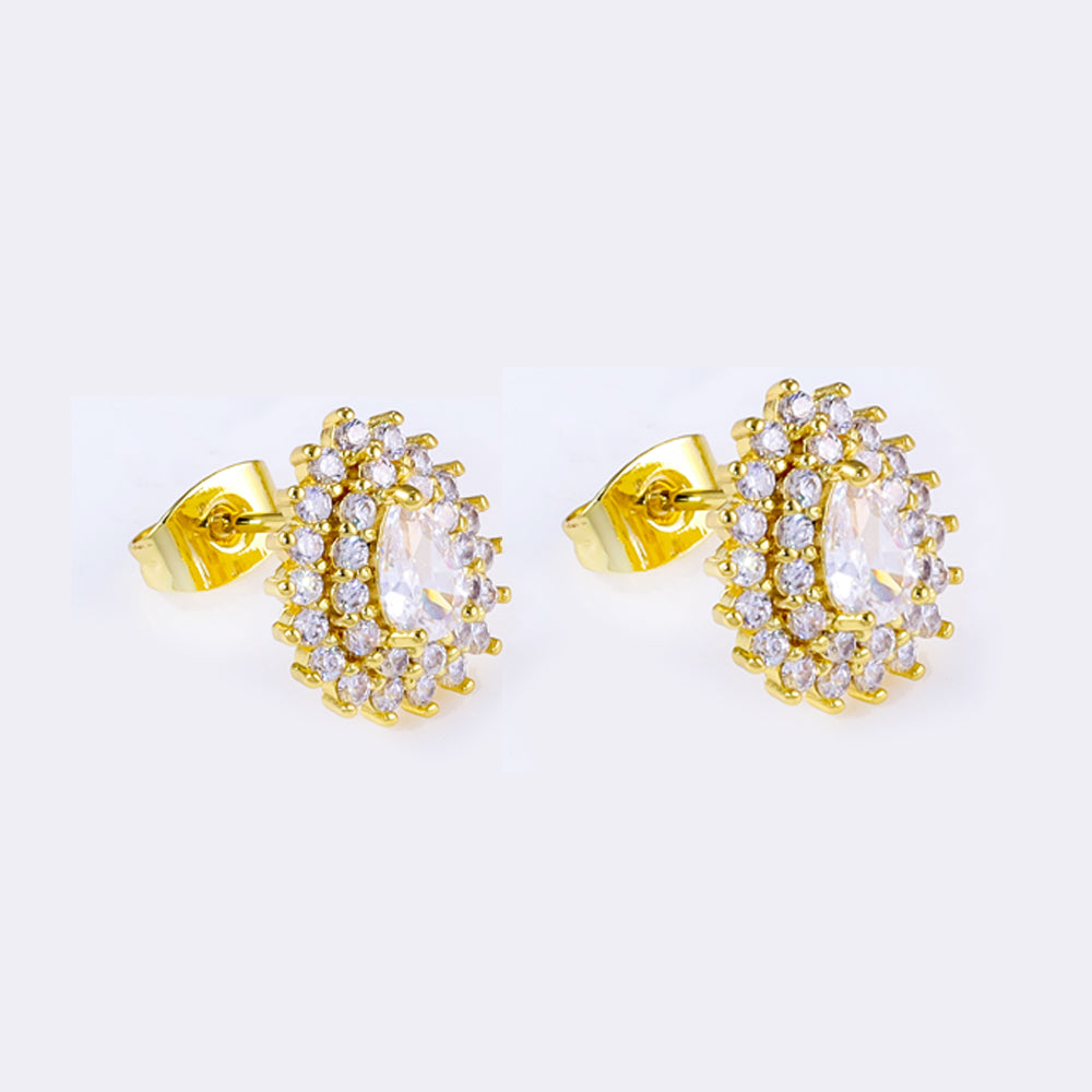 Brincos gotas Cravejadas XYE105087