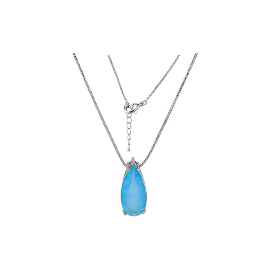 Colar Pingente Prisma Azul LB317