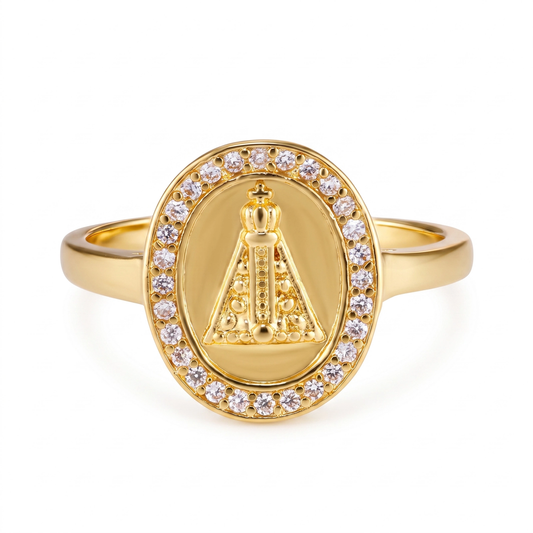Anel Nossa Senhora Aparecida White LB77