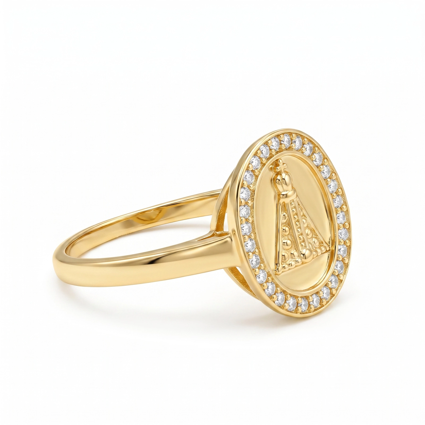 Anel Nossa Senhora Aparecida White LB77