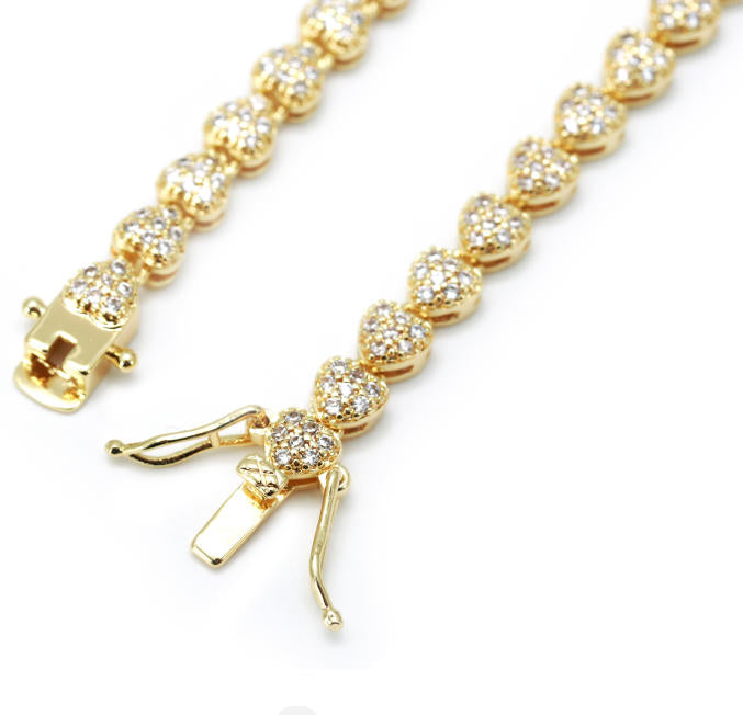 Pulseira sequência de corações XYH100604 手链