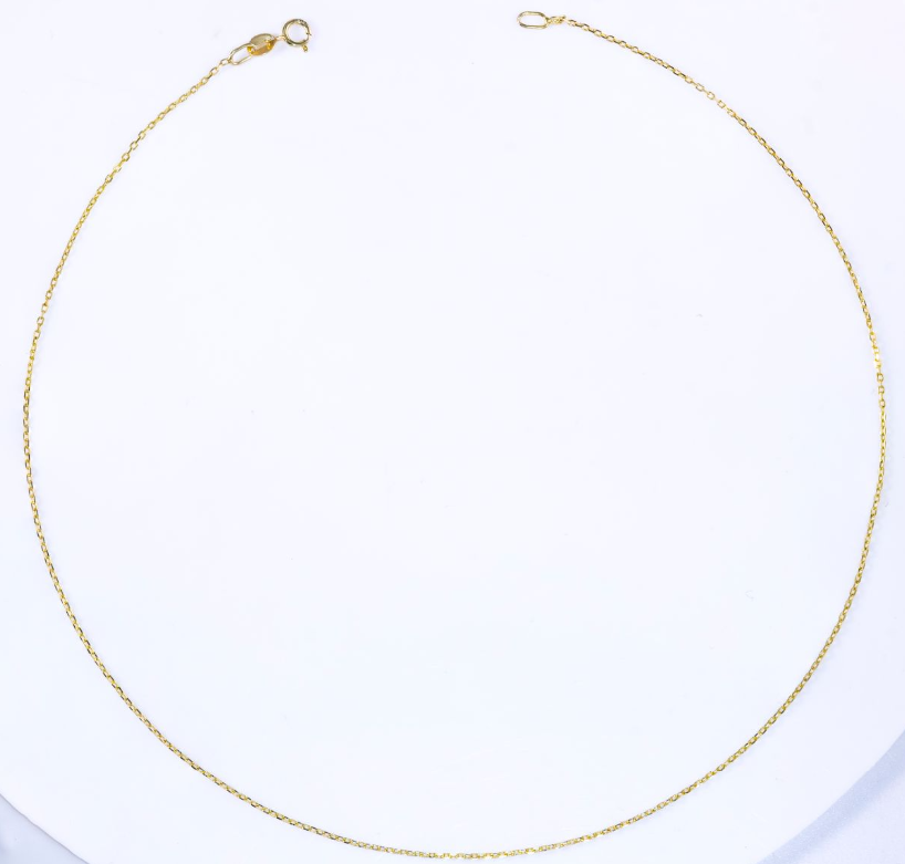 Colar elos portugueses Prata 925 banhado a ouro (O  Chain)