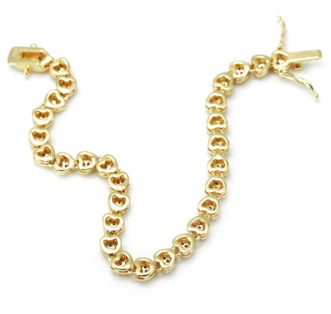 Pulseira sequência de corações XYH100604 手链