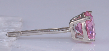 Brinco Ponto de luz Pink Prata 925 ER-RD5