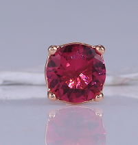 brinco Ponto de luz rose Red Prata 925 ER-RD4