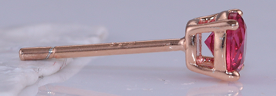 brinco Ponto de luz rose Red Prata 925 ER-RD4